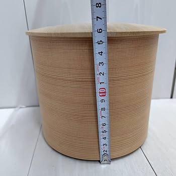 茶道具　水差し　曲げわっぱ Amazon.co.jp: 曲水指杉木地直径17.5cm×高さ16.5cm木製曲げ