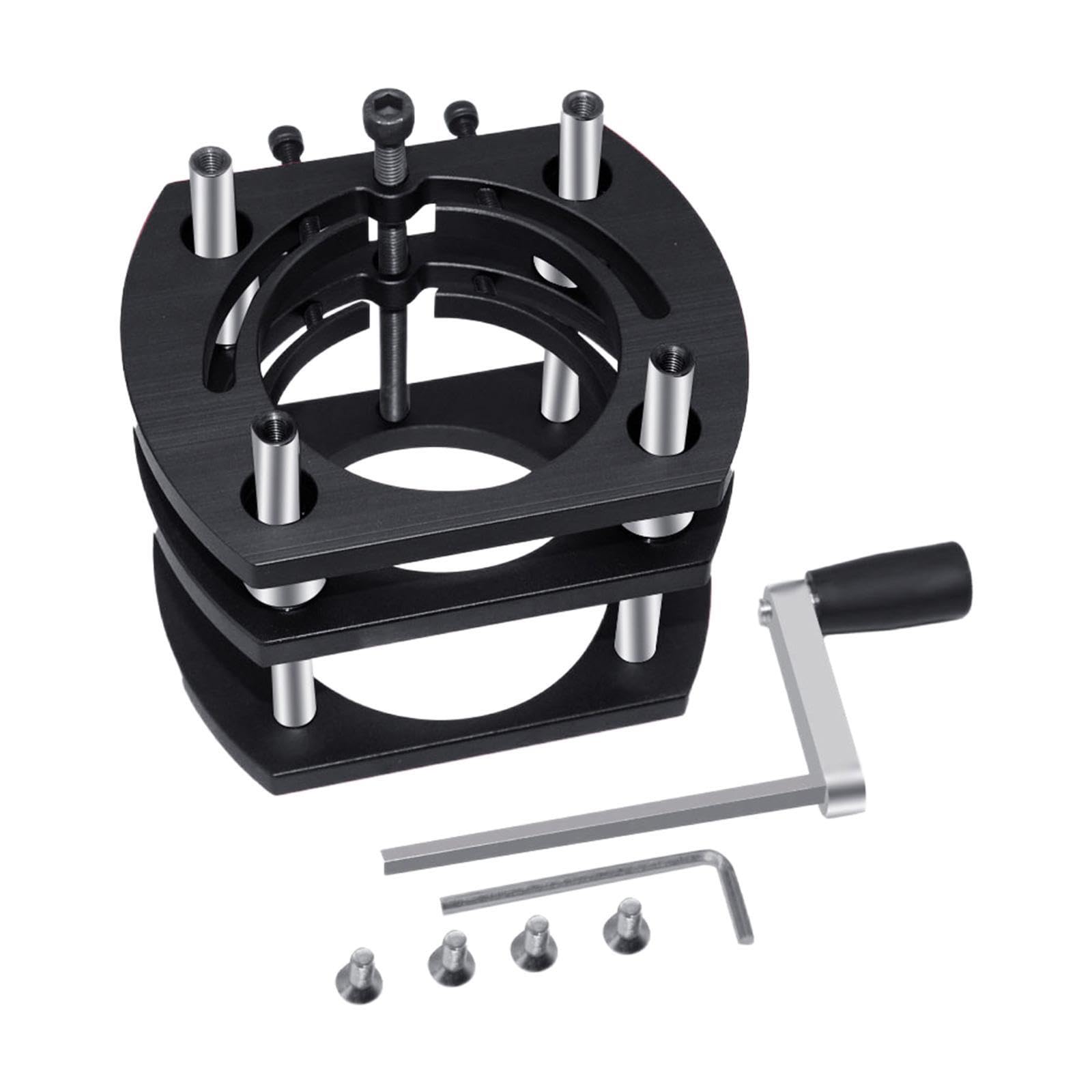 PIXZCSA Stainless Steel 4 Jaw Clamping System in Router Lift Base Ensures