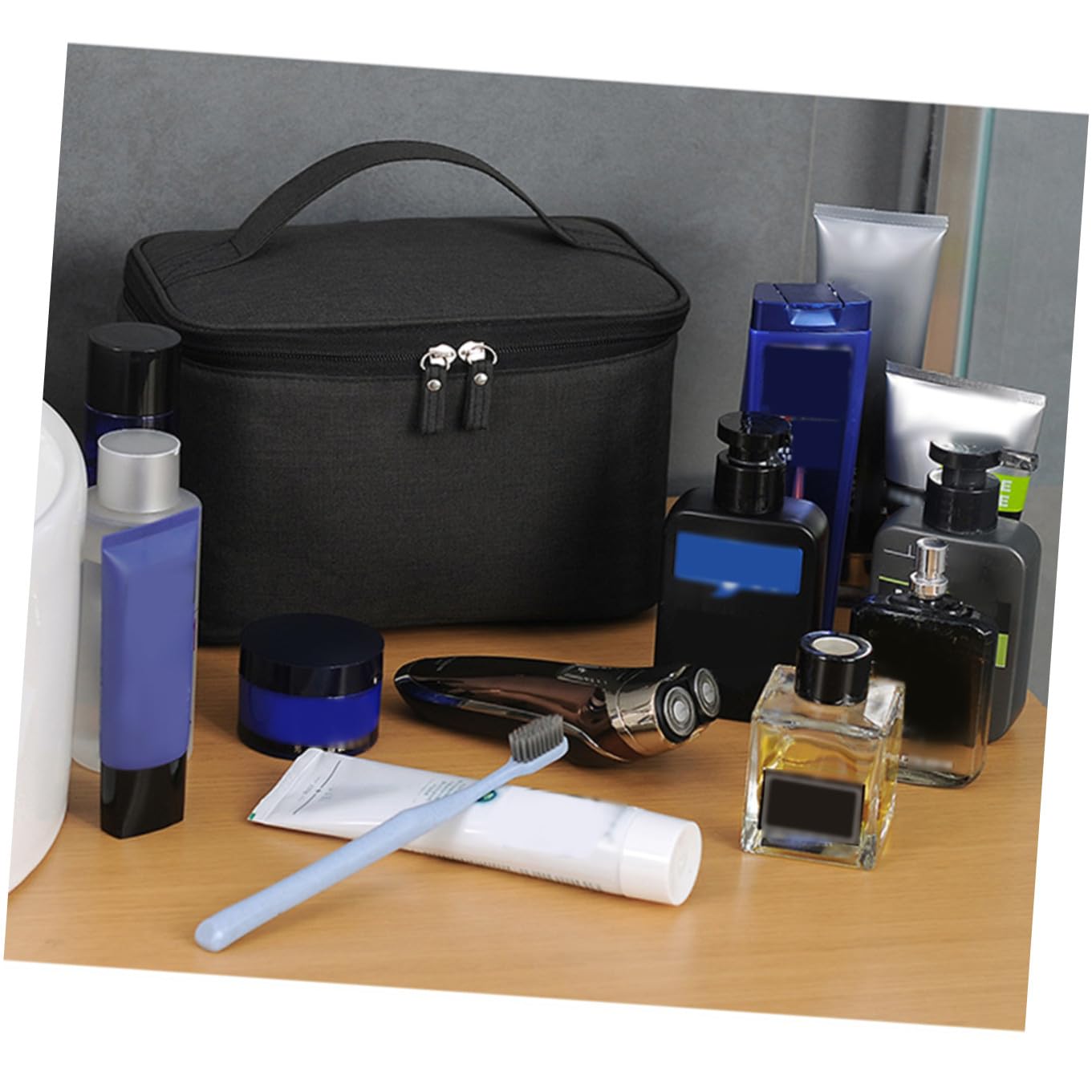 DOITOOL Borsa Viaggio Organizer Compatto Per Cosmetici e Toiletries Per Donne e Ragazze Opaco