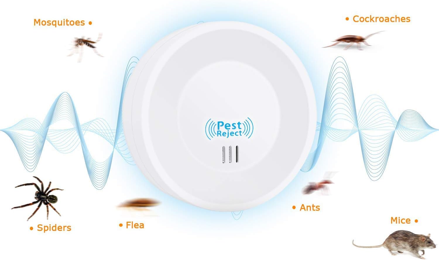 HISEEA Ultrasonic Pest Repeller Machine for Home