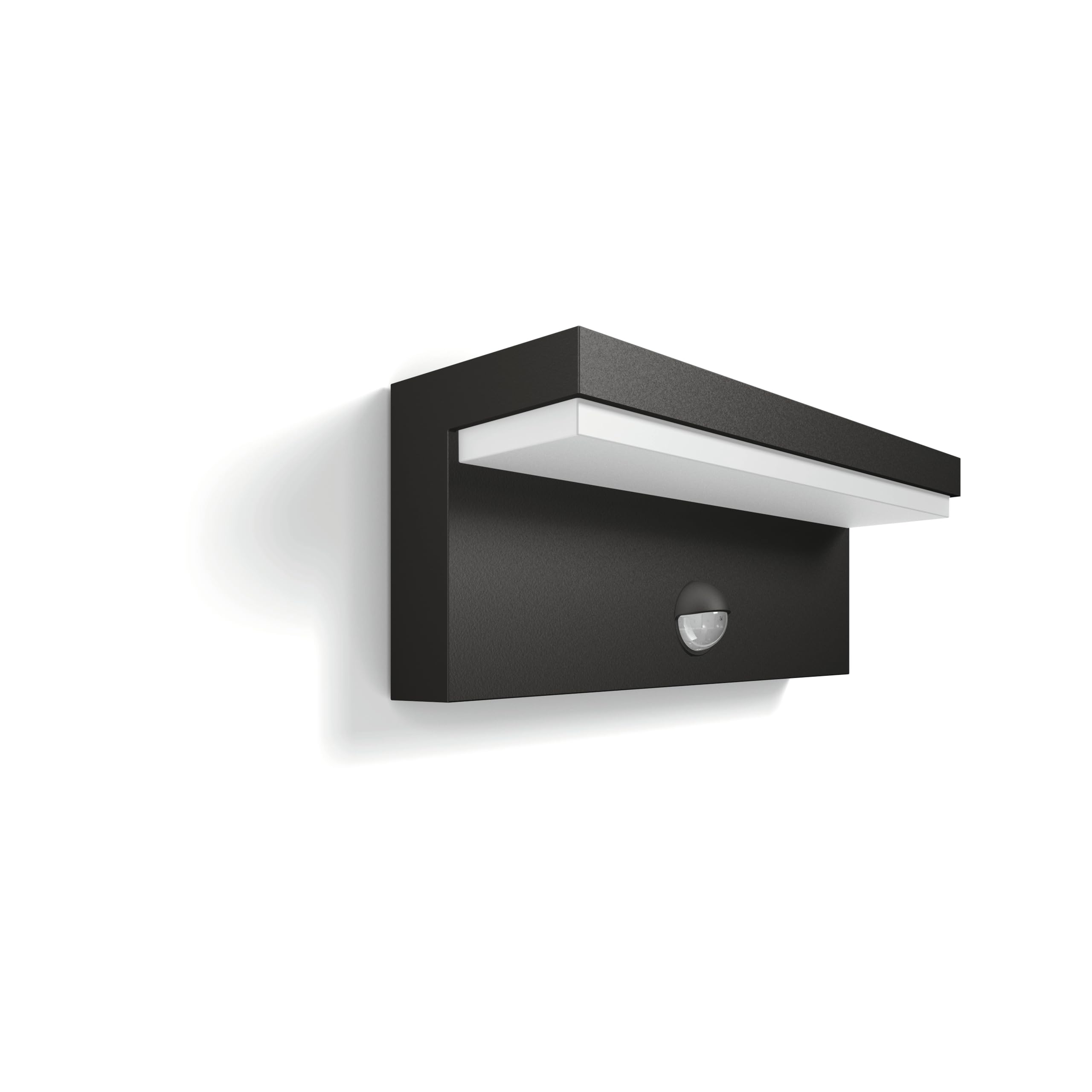 PHILIPS Bustan LED Outdoor Wandleuchte (40 W), wetterfeste Außenleuchte mit Bewegungssensor und warmweißer, dimmbarer LED Beleuchtung, anthrazit