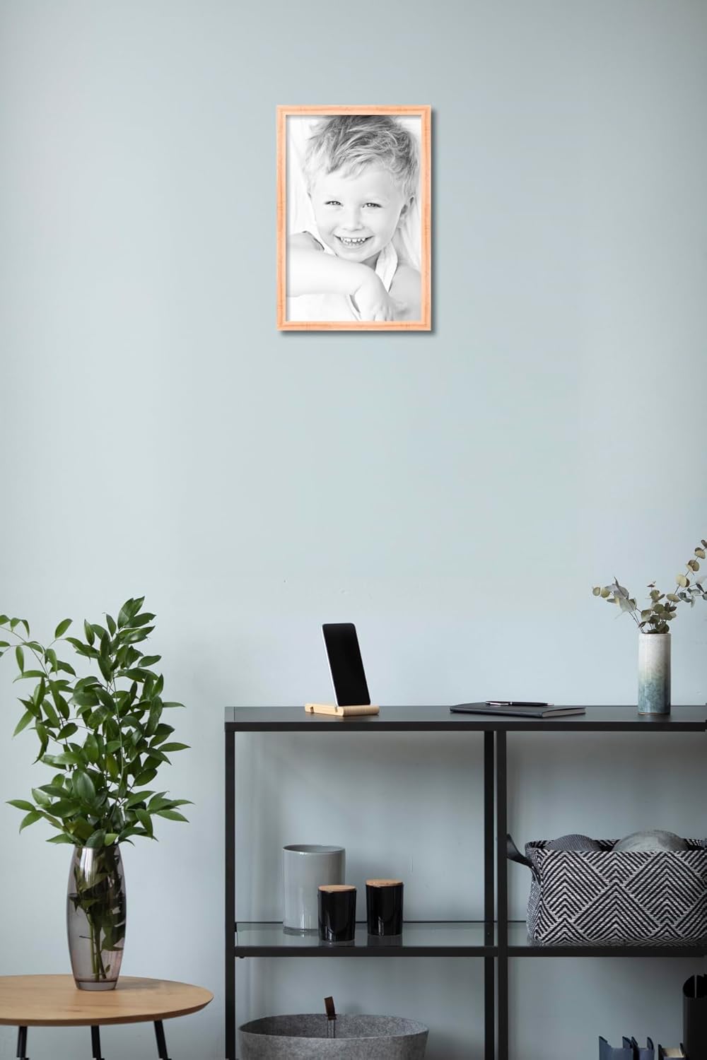 ArtToFrames 12x18 Inch Brown Picture Frame, This 0.81 Inch Custom Wood Poster Frame is Hard Maple Wood - Comes with Economy Acrylic and Corrugated Backing (WOM82213-410-12x18)