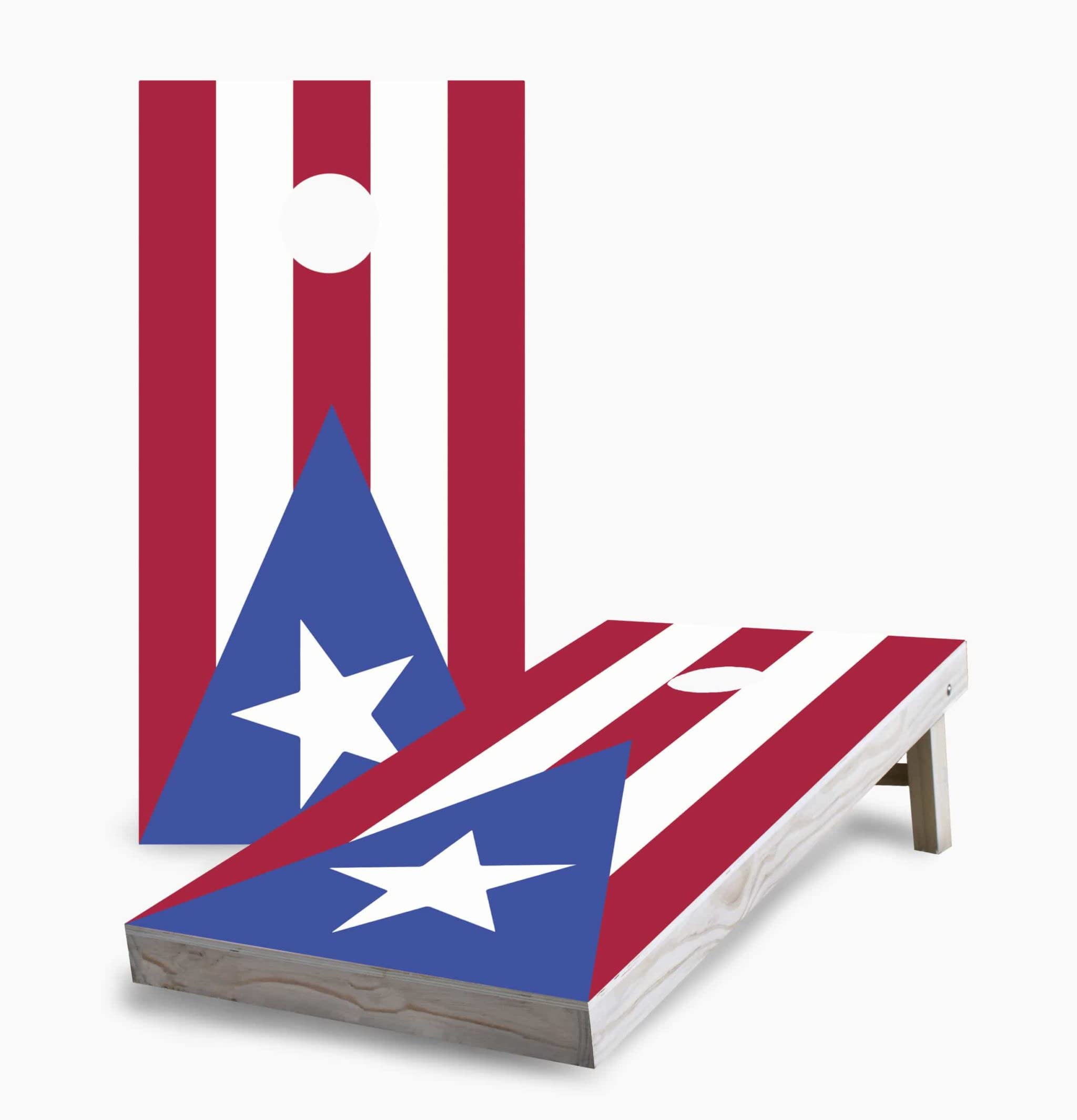Puerto Rican Flag Corn Hole Board Game Set - Reg 2x4 (24