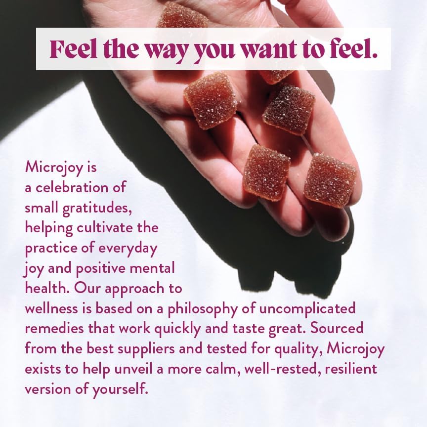 Microjoy Elevate – Mood Support, Relaxation & Stress Relief Gummies – with L-Theanine, Lion’s Mane, 5-HTP & B6 – Vegan, Non-GMO – 30ct – Strawberry - Image 8
