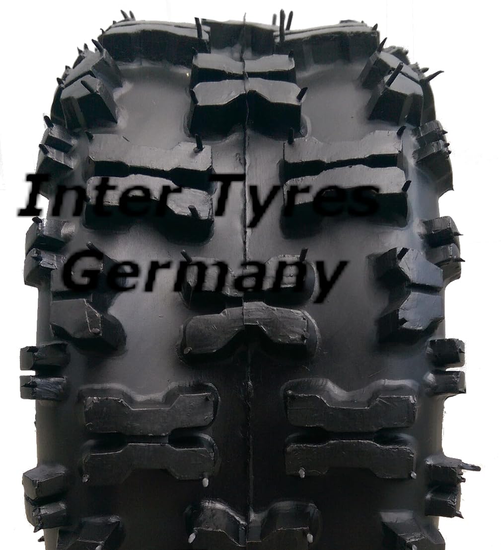HAKUBA 2X Schlauch + Reifen 18x6.50-8 P5016 Rasenreifen Rasenmäherreifen 18x6.5-8 18 x 6.5-8 18 x 6.50-8 Reifen für Rasentraktor Aufsitzmäher Schneeräumer