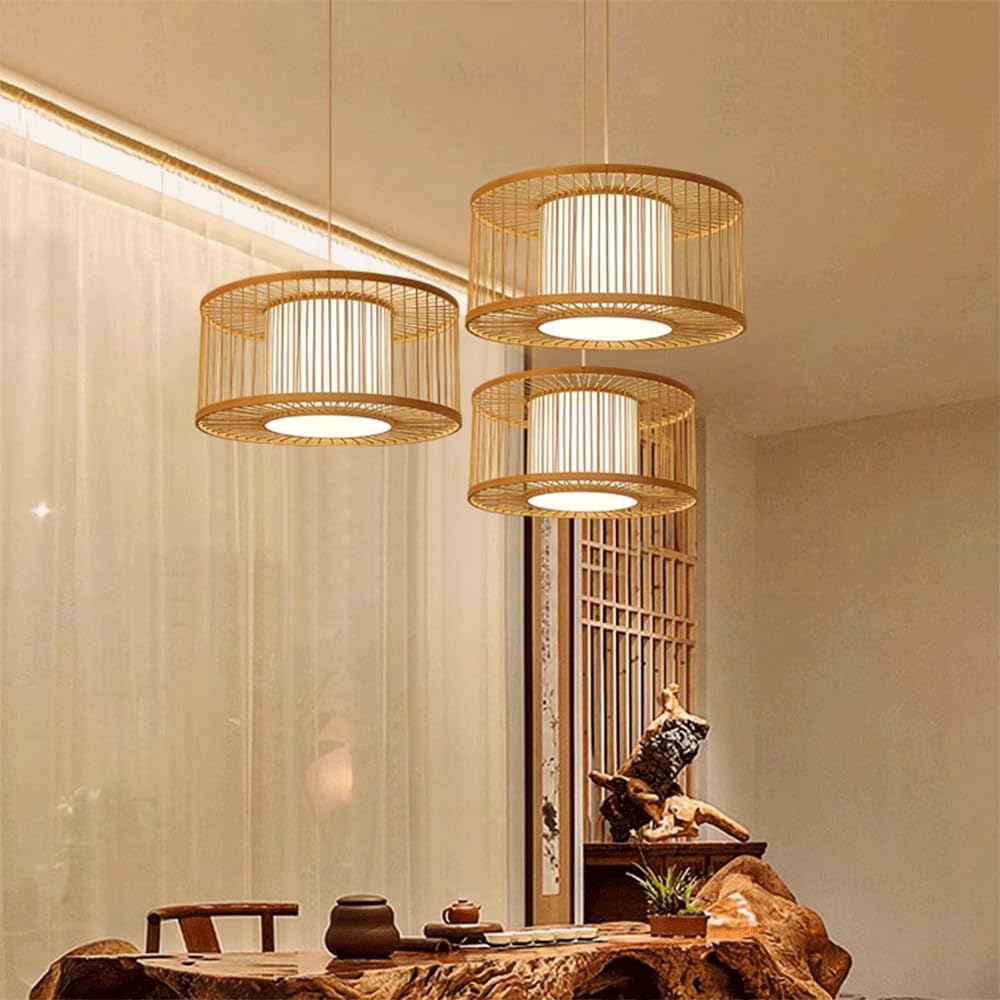 Nowoczesne Beżowe Lampy Wiszące W Kształcie Latarni Lampa Wisząca Z Plecionego Bambusa I Rattanu Żyrandol Z Naturalnej Wikliny W Stylu Boho Tradycyjna Oprawa Sufitowa W Kształcie Kosza