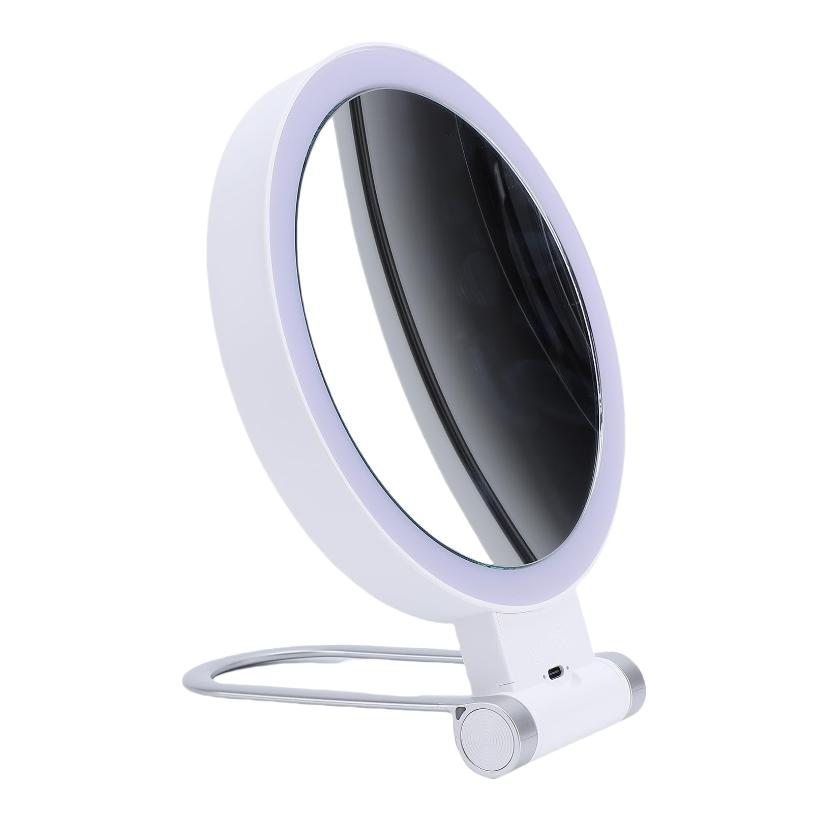 Espejo de Maquillaje con Aumento de 10x de Doble Cara con Luces LED, Control Táctil 3 Temperaturas de Color, Espejo de Tocador Inalámbrico Recargable para Montar en la Pared