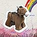 HOVER HEART Rechargeable 6V/7A Plush Animal Ride On Toy for Kids (3~7 Years Old) with Safety Belt (Horse)