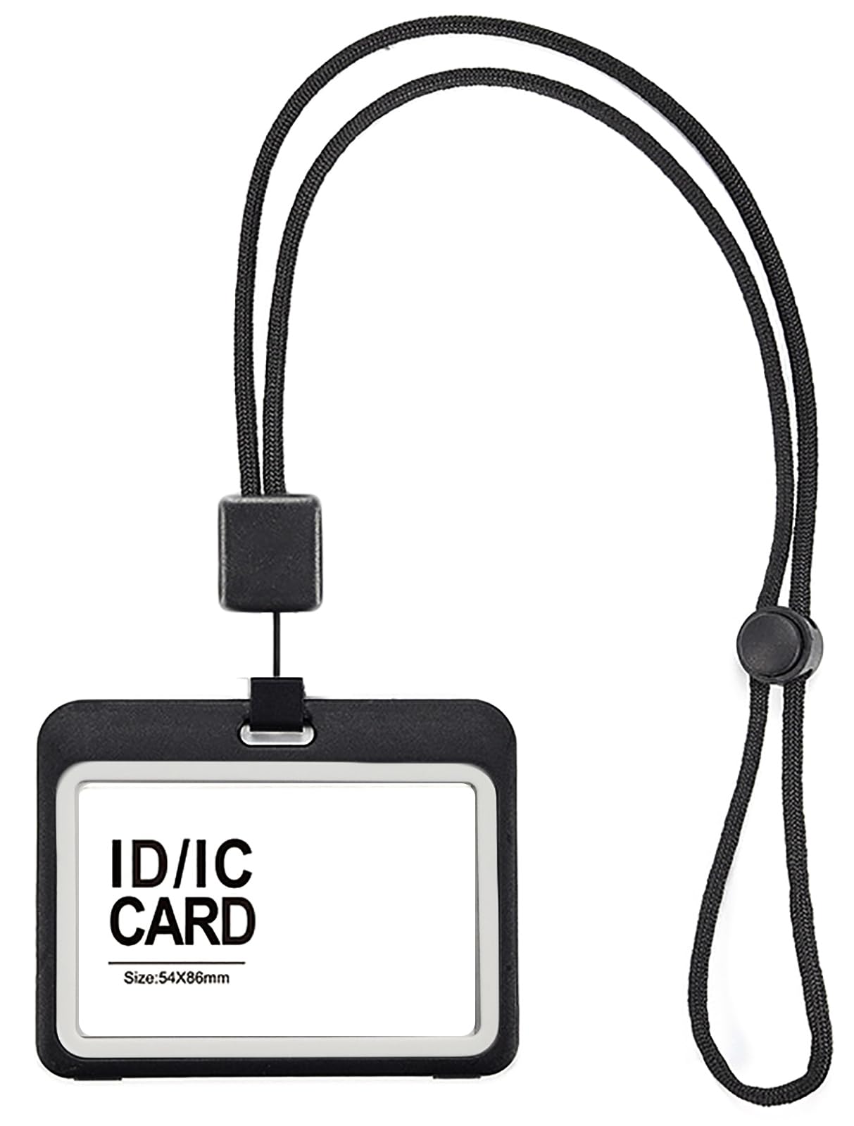 Amazon.co.jp: IDカードホルダー 首掛け 社員証ケース 縦/横 両面透明