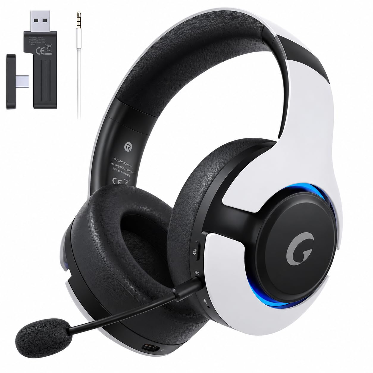 Amazon.co.jp: ゲーミングヘッドセット ps5 ヘッドセット 2.4G USB