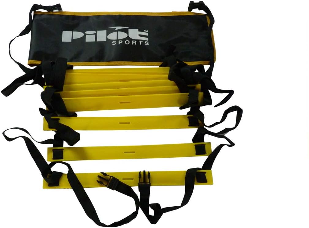 PS Pilot 18-Rung 8M Agility Ladder Soccer Speed Fitness Feet Sport Training Ladder with Handy Cover Bag