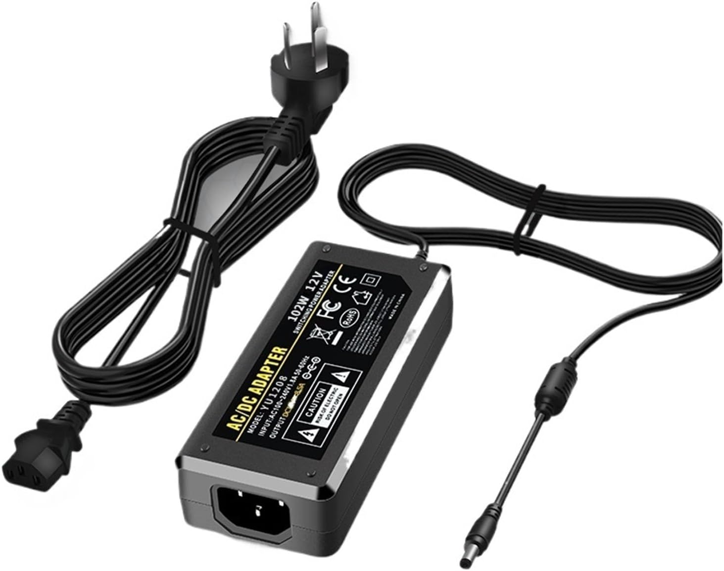 LCD Display Screen Power Cord 12V5A Power Adapter 12V4.2A3A Monitoring LED 12 Volt Power Supply(12V-5A 60W)