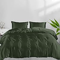 Vista 20 de Juego de funda de edredón tamaño individual de Linenwalas - De viscosa derivada del bambú, suave, transpirable, ligera, funda de edredón refrescante