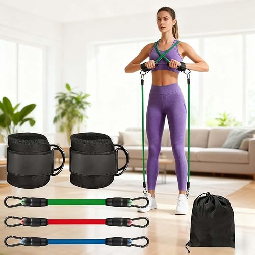 Bandas de ejercicio de resistencia de piernas de fuerza, velocidad y agilidad, tobillo para hombres y mujeres, entrenamiento de fuerza, fitness,