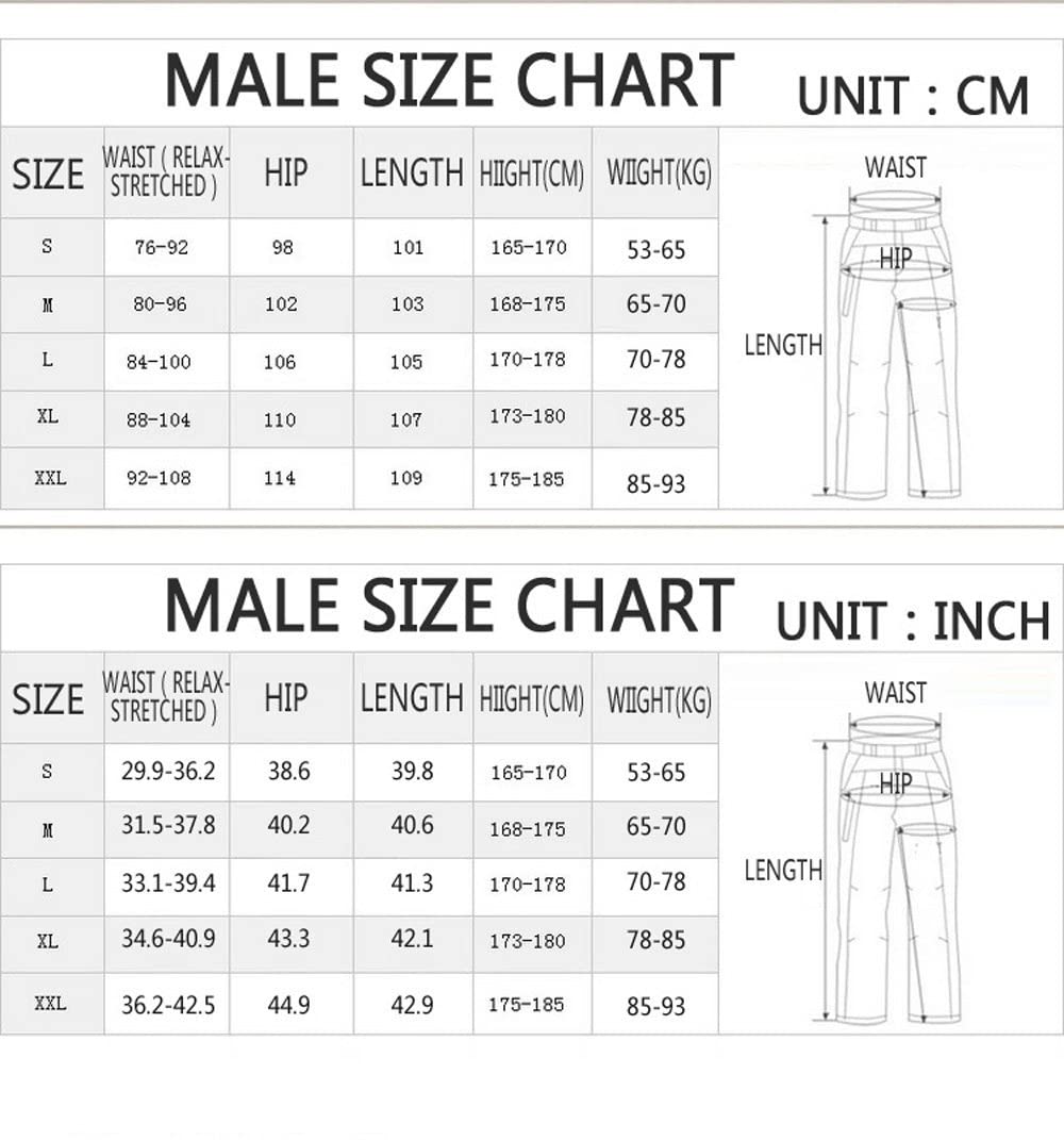 HYSENM Pantalon de Homme Polaire Randonnée Travail Hiver Pantalon Imperméable Homme Thermique Ski Trekking Chaud