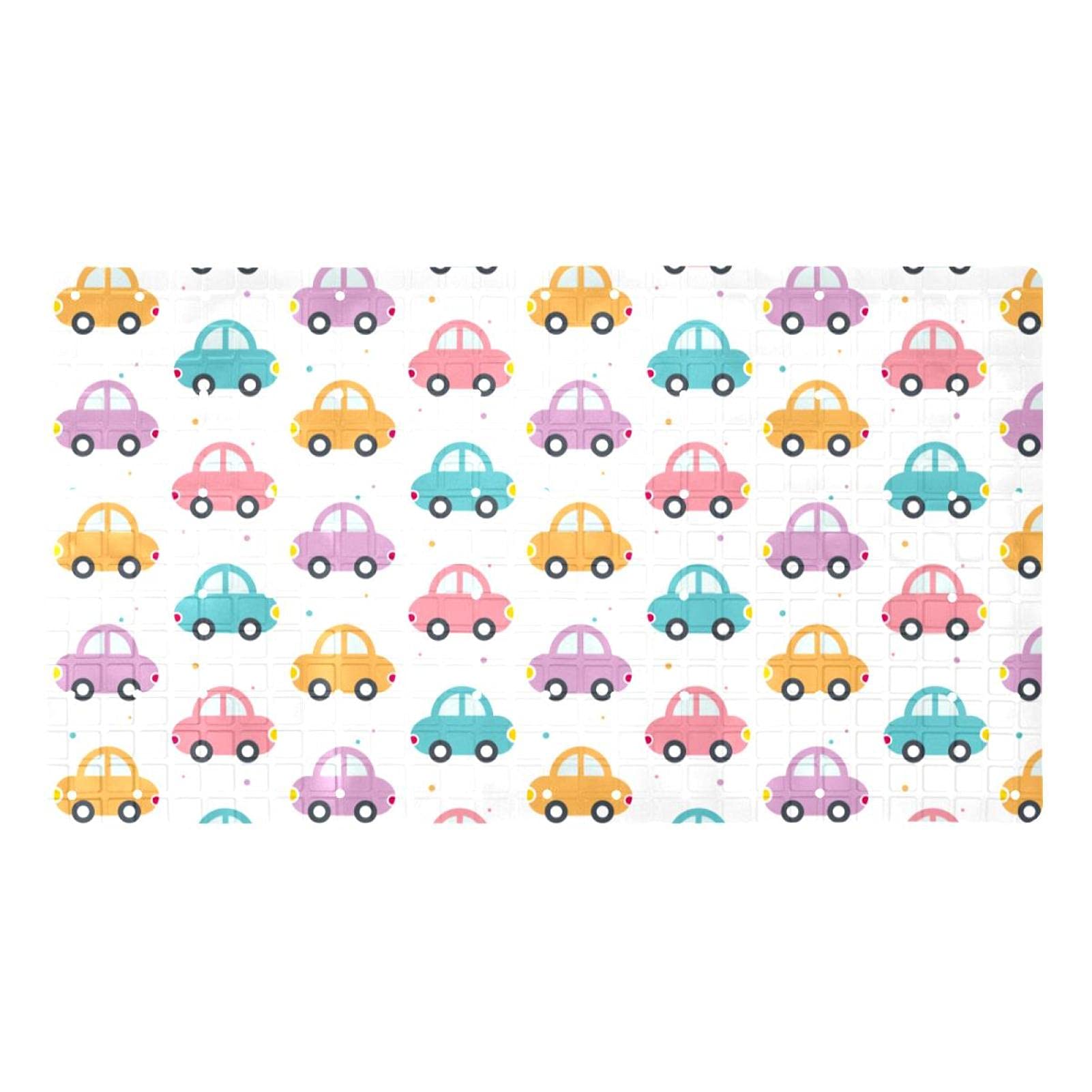 Tapis de bain antidérapant lavable en machine avec ventouses 40 x 70 cm