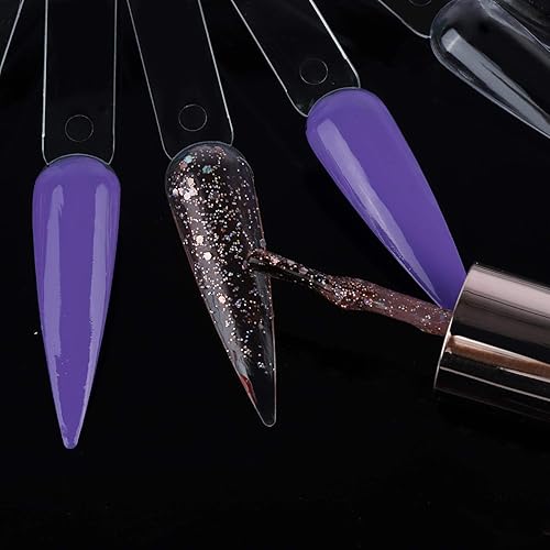 Miniatura 9 de 160 unidades de palos de muestra de uñas de aguja para practicar uñas con anillos de metal