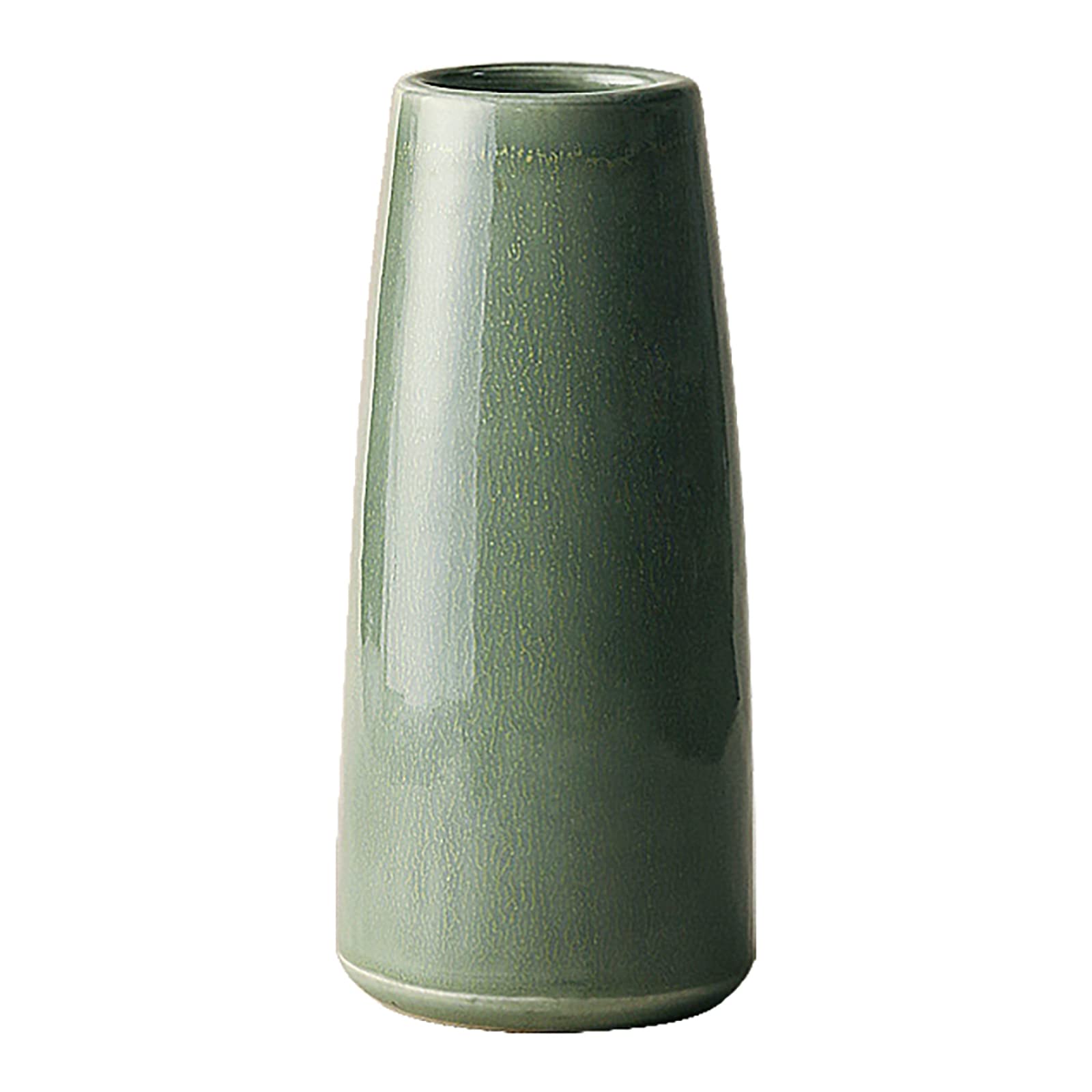 Tribetter Handmade Porcelain Vase Vintage Green 7.3in Ceramic Flower