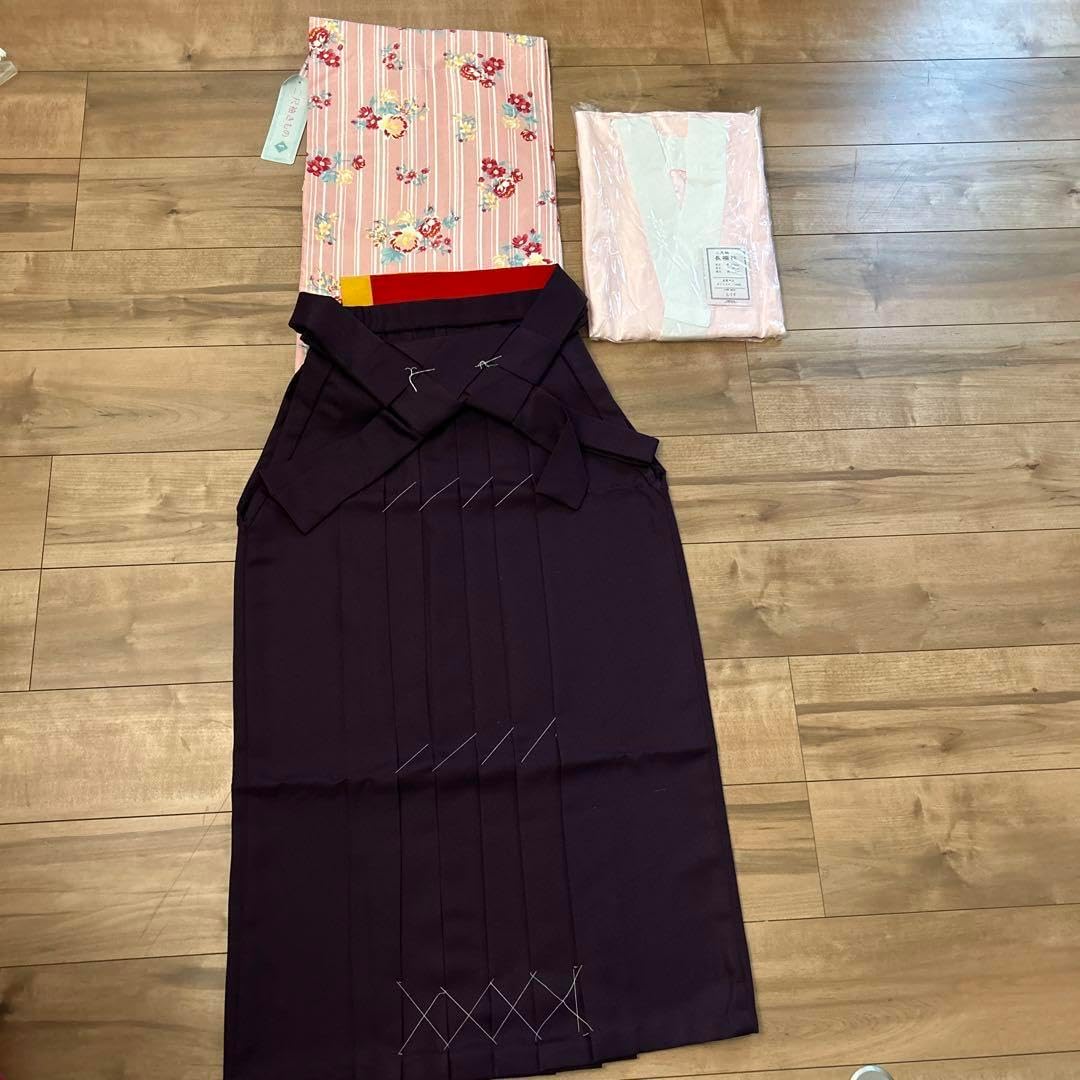 5L 浴衣 紺色 ブルー系 絞り模様 牡丹 半幅帯 長尺帯 赤系 紺色 帯 浴衣