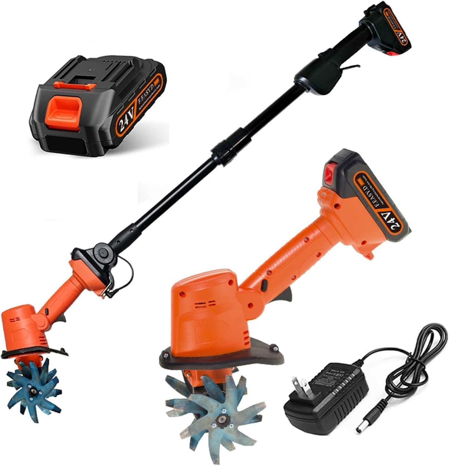 Rotavateur motoculteur de jardin électrique pour biner sans effort physique