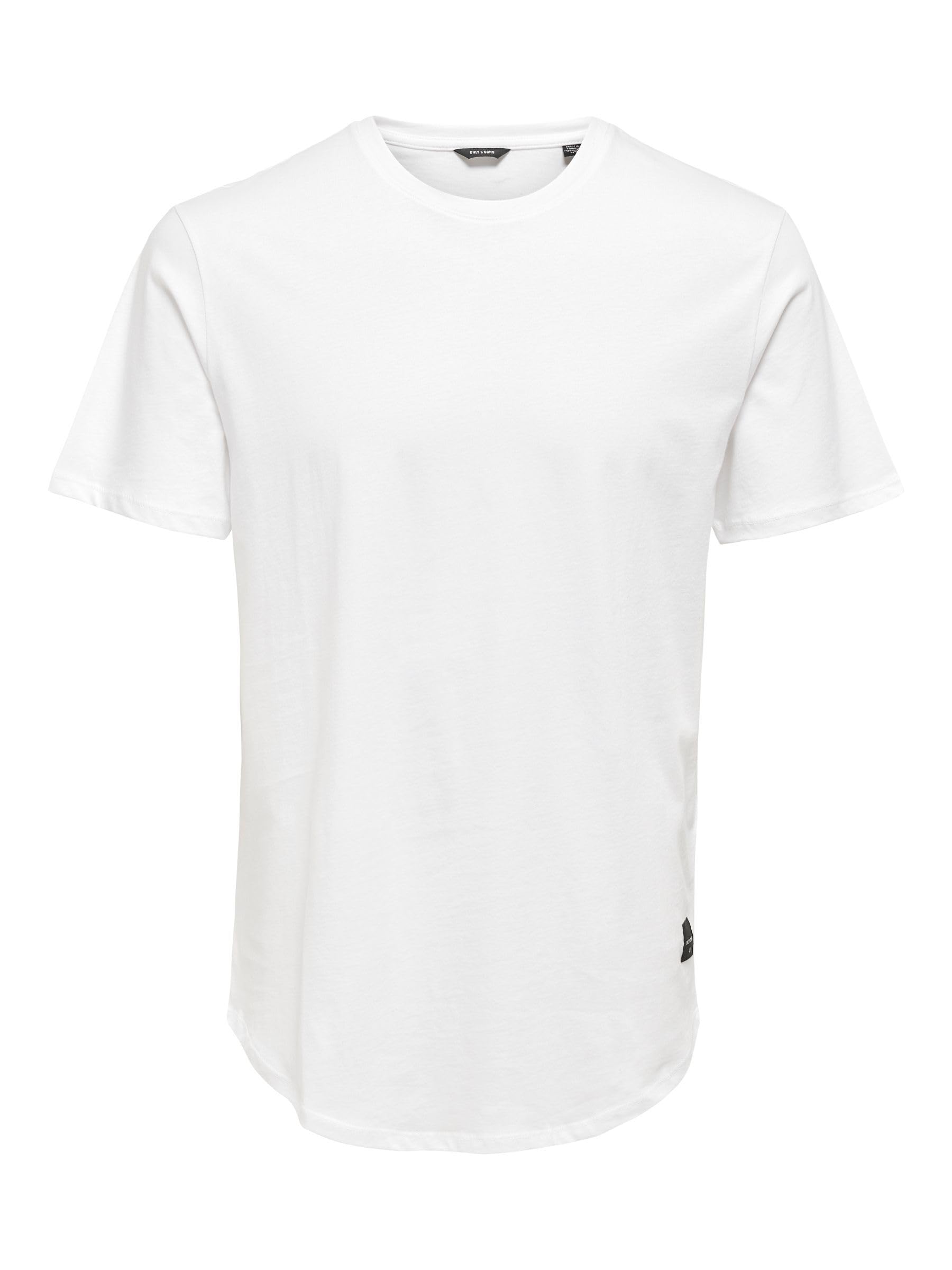 ONLY & SONS Men's Onsmatt Longy Ss Tee Noos T-Shirt, White , XS