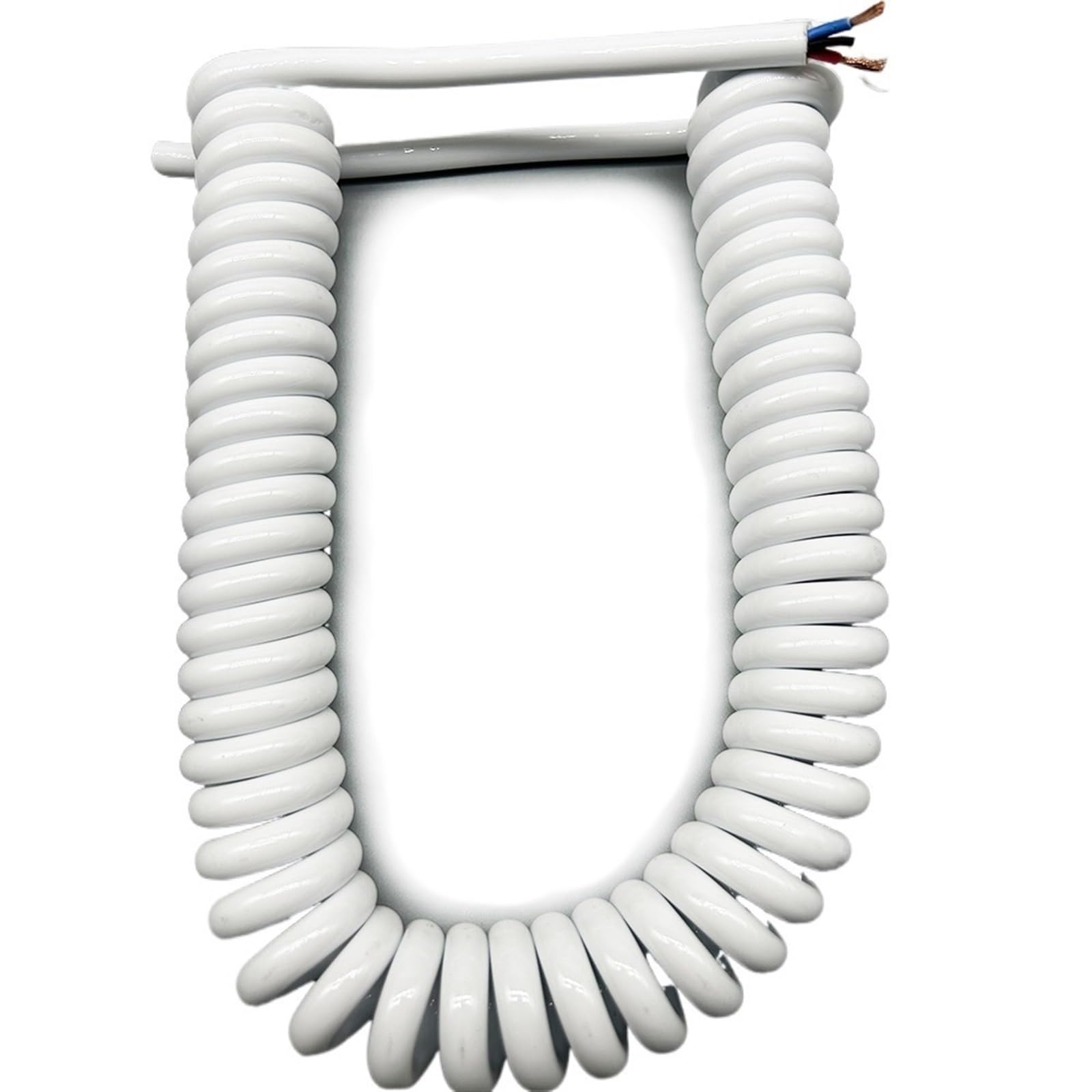 1,5 mm2 Przemysłowy 2-żyłowy spiralny kabel teleskopowy z czystej miedzi 1,5 mm2 do przedłużania pomieszczeń (Stretch 4 meters)