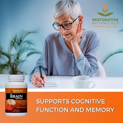 Miniatura 4 de My Brain Shrooms, Melena de León, Cordyceps, Ashwagandha, Bacopa, Pimienta negra, Cuerpos veganosorgánicosfructíferos