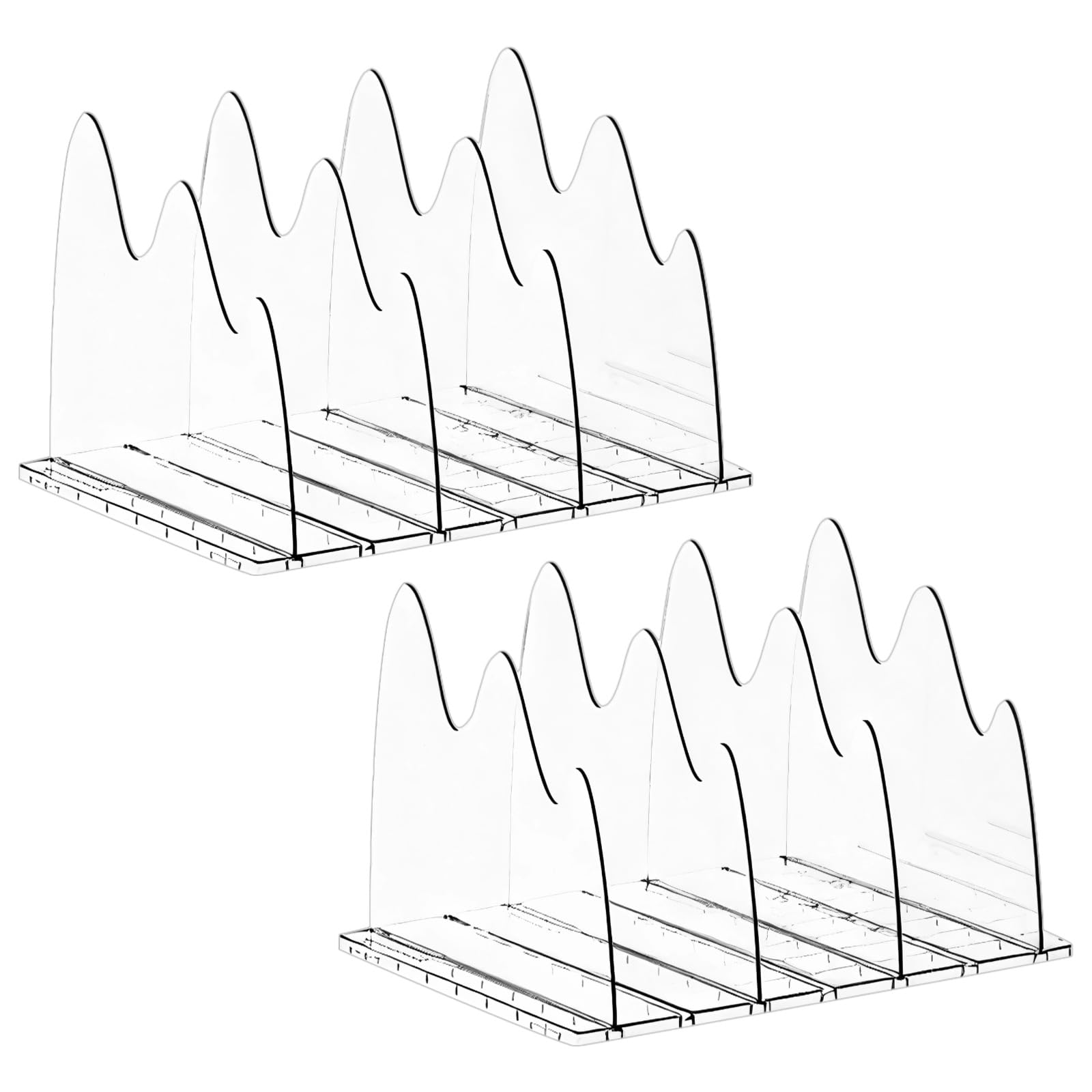 PONDON 2 organizadores de bolsos para armario, divisor de bolso transparente ajustable con 3 ranuras, diseño desmontable, almohadillas antideslizantes, uso flexible