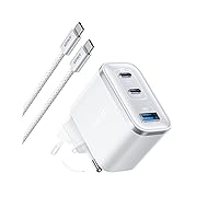 Anker Caricatore USB C 70W, Adattatore di Alimentazione ad Alte Prestazioni con Rapido a 3 Porte