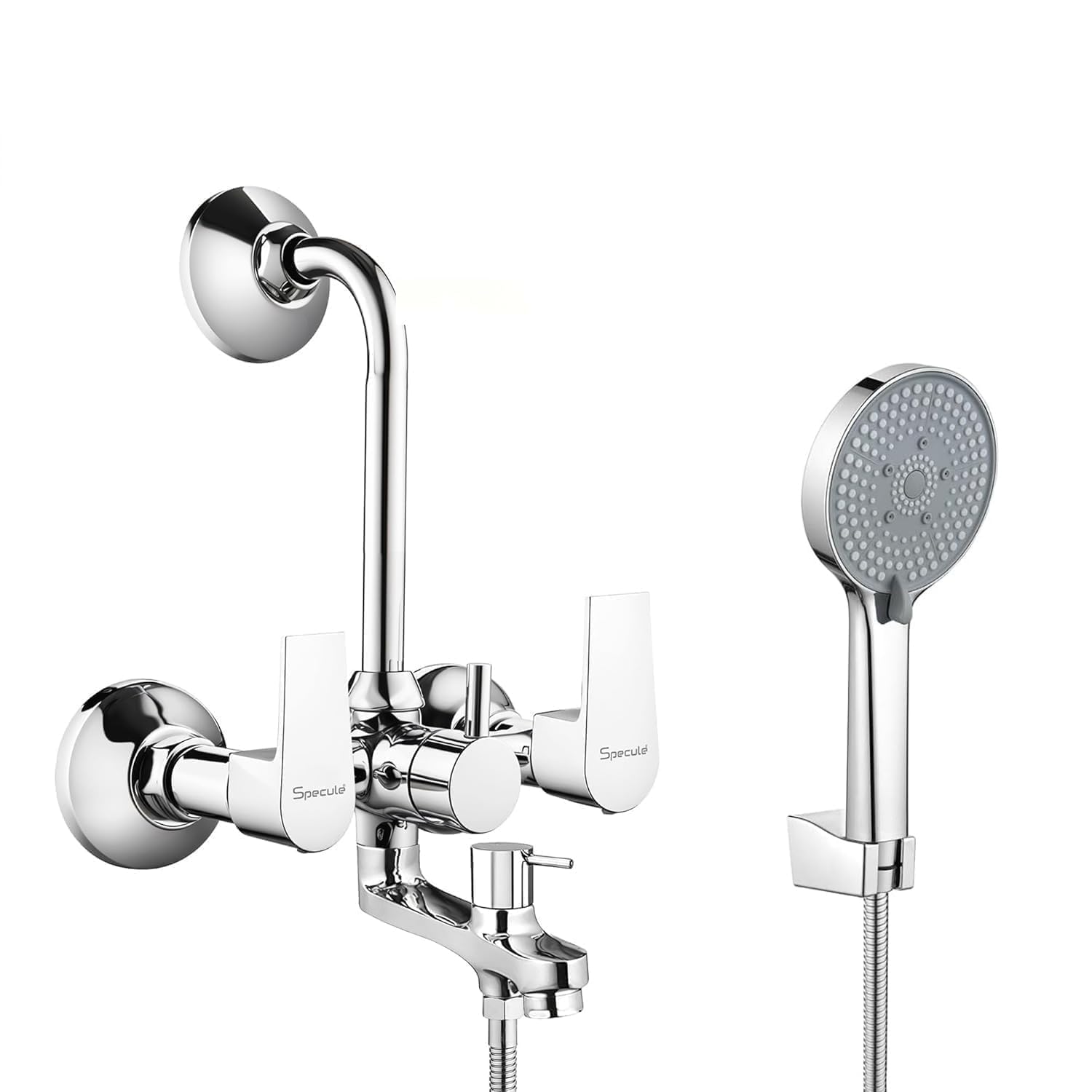 Topaz 3-in-1 Wall Mixer with Hand Shower - Chrome -12