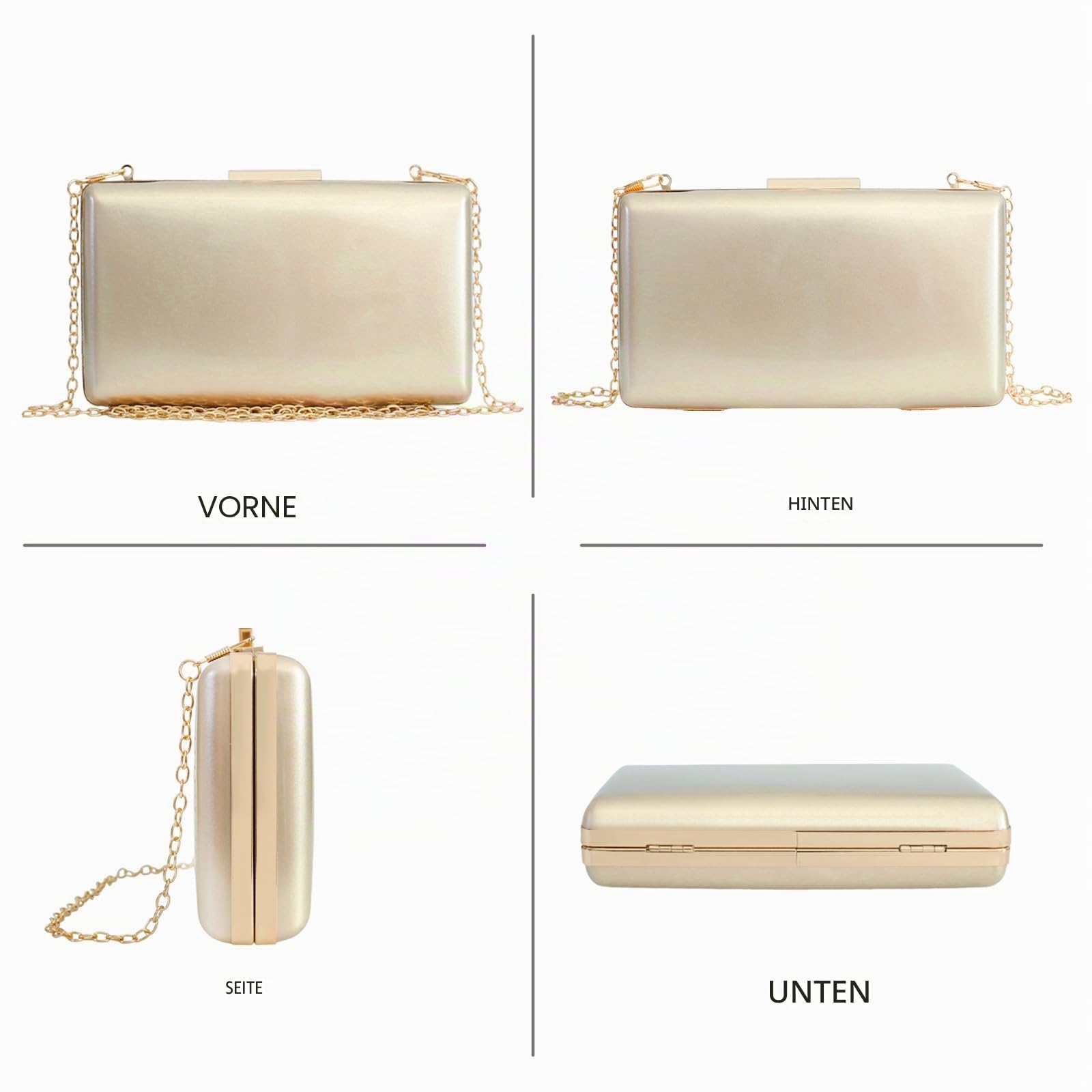 Damen Abend Clutch Geldbörsen Lackleder Clutches Formelle Party Hochzeit Cocktail Ballbörse Handtaschen