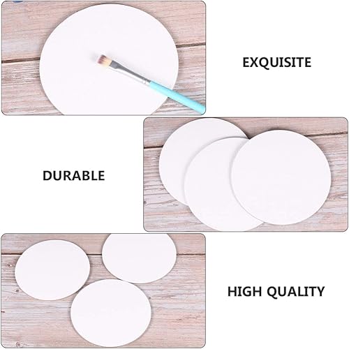 Miniatura 2 de 10 Uds. Cuadro redondo de lienzo, tablero de dibujo de lienzo estirado para artista, lienzo de pintura para dibujo, pintura, bricolaje, estudiantes