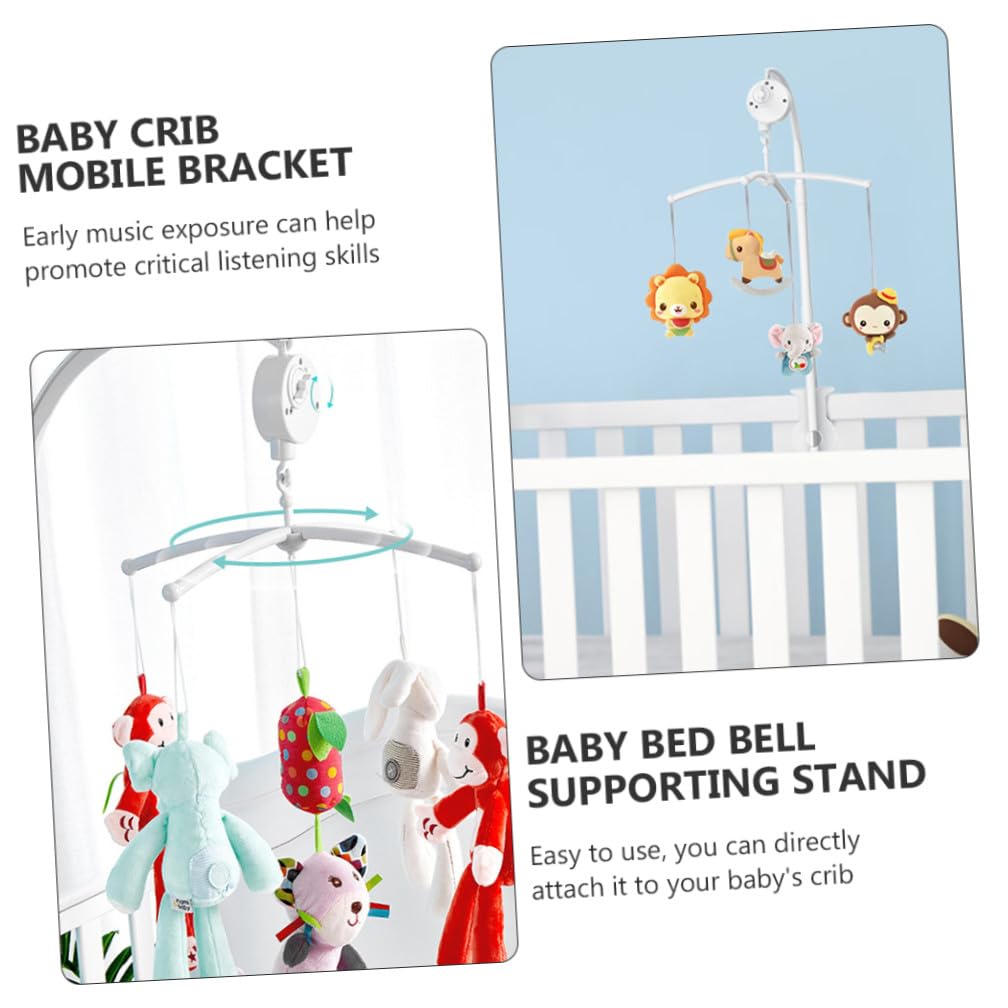 1 juego Móvil Musical para Cuna con Soporte y Accesorios para Bebés Decoración de Cuna para Estimulación Visual y