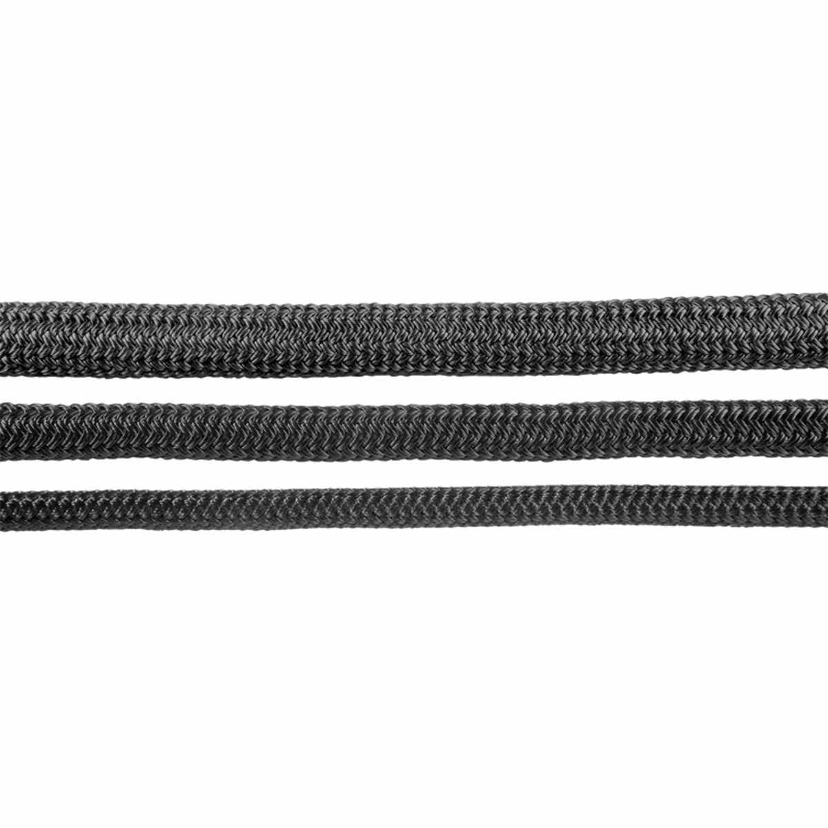 Boot Festmacherleine mit Auge, Osculati, 14 mm x 9 m, Schwarz | Mooring Leine und Tauwerk für Segelboot, Motorboot, Schiff und Marine