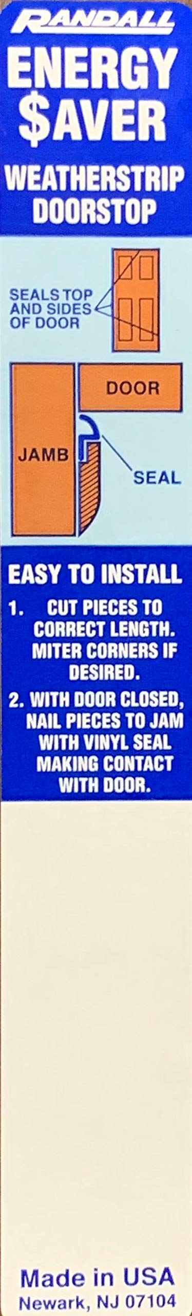 White Primed Colonial Pattern Door Weatherstrip Set, with Q-LON Weatherstrip 2-7 FT (84