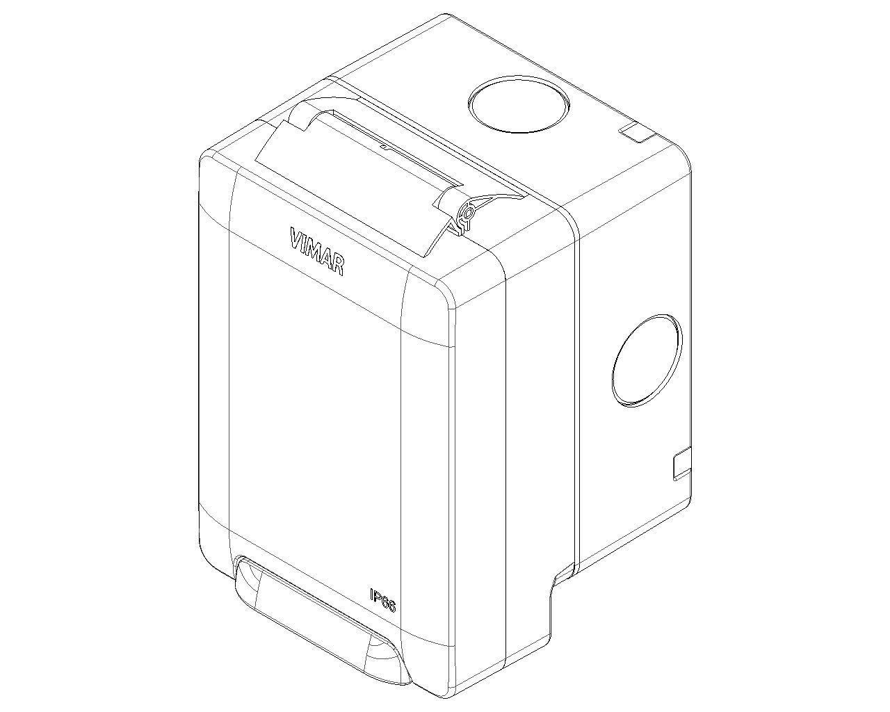 Vimar Plana - 14962 - Contenitore IP66 a spina inserita 2M