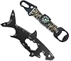 15 in 1 Multi Tool EDC Pocket Multitool Portable Stainless Steel Outdoor Survival Tool Gadgets Saw Screwdriver Wire Cutter Bottle Opener with Paracord Carabiner Keychain for Camping Hiking