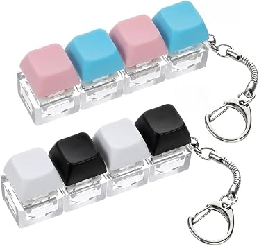Keyboard Fidget Toy, 2 Pcs Crisp Sound Mini Clicky Key Board Fidget