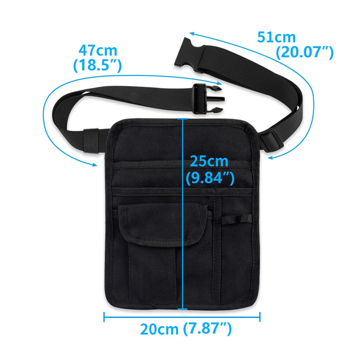 WANGCL Bolsa para Dinero en la Cintura para Servidor de Restaurante, Delantal para Bar, Bolsa con Hebilla de cinturón Ajustable, Soporte para cheques para Camarera y Camarero