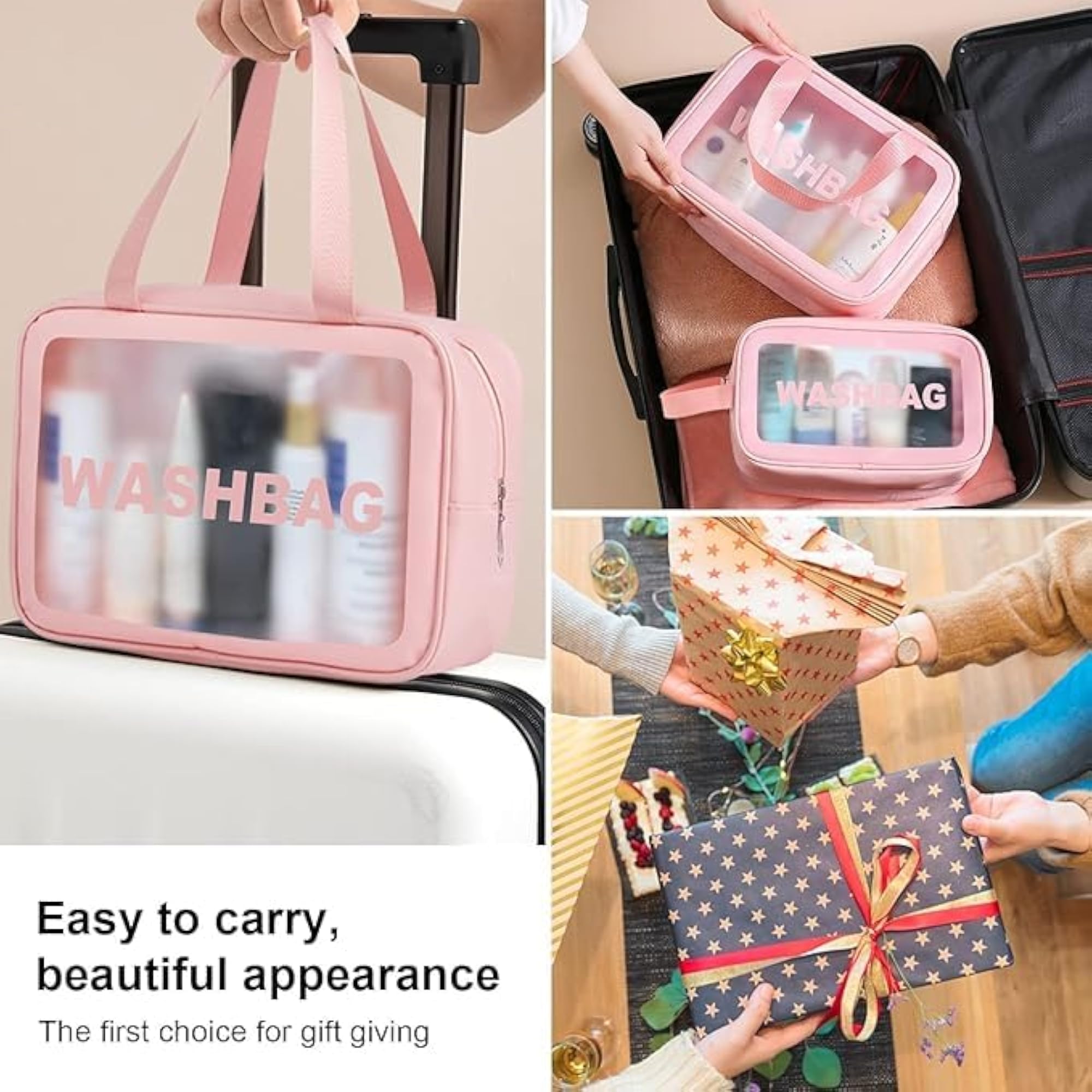Makeup Travel Pouch Set for Toiletries and Brushes