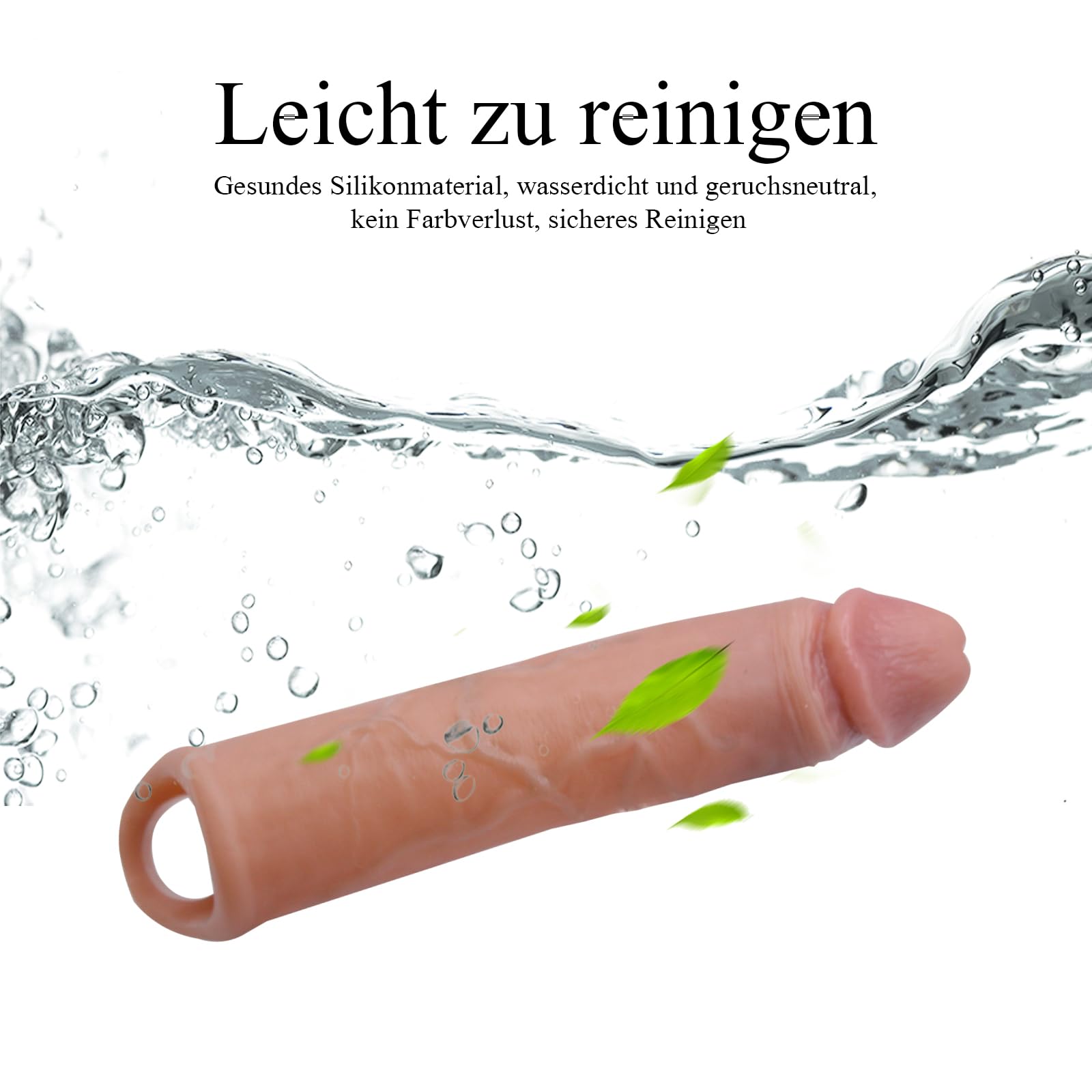 BDSMAGE manicotto per pene per estensione del pene, manicotto per pene da 21 cm in silicone giocattolo erotico per uomini polsini per pene set di giocattoli sessuali per uomini