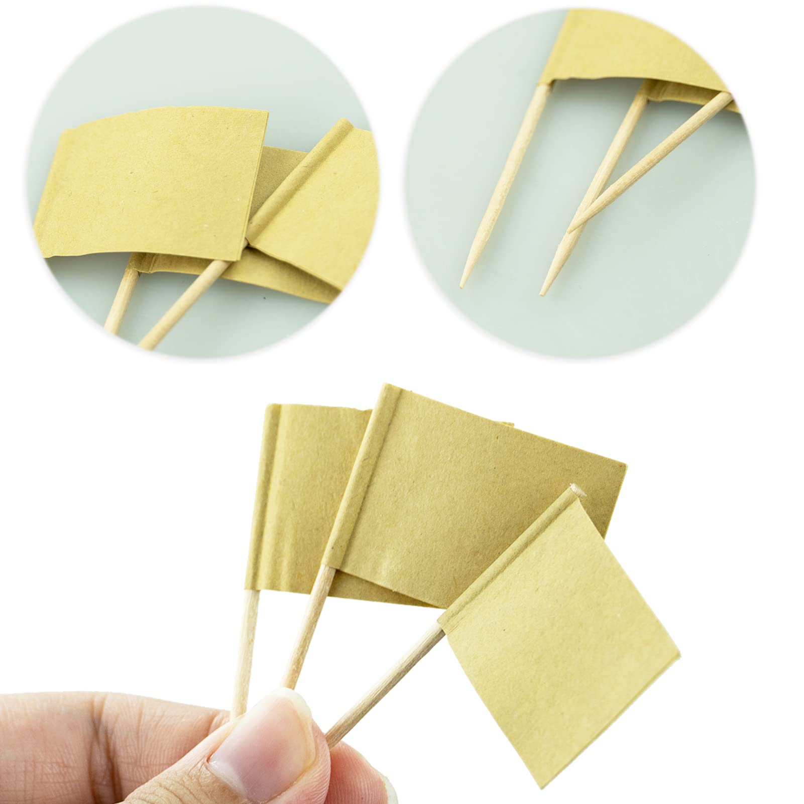 Vuoto Stuzzicadenti Bandiere di Kraft Carta Bandiera Cocktail Cupcake Stuzzicadenti Frutta Bastoncini per Cupcake Topper Festa Torta Forniture Alimentari (200)
