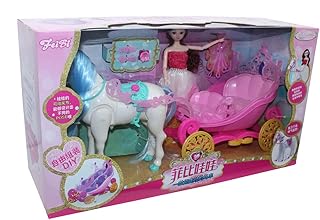 لعبة دمية مع عربة جرارة وحصان من فيي بيي - متعددة الالوان