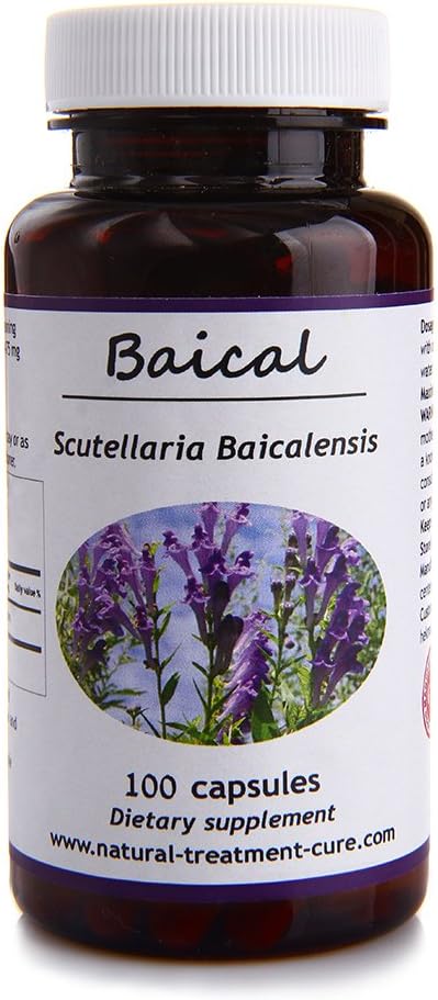 Hekma Center Pure Baikal Skullcap Scutellaria Baicalensis - 100 Capsules