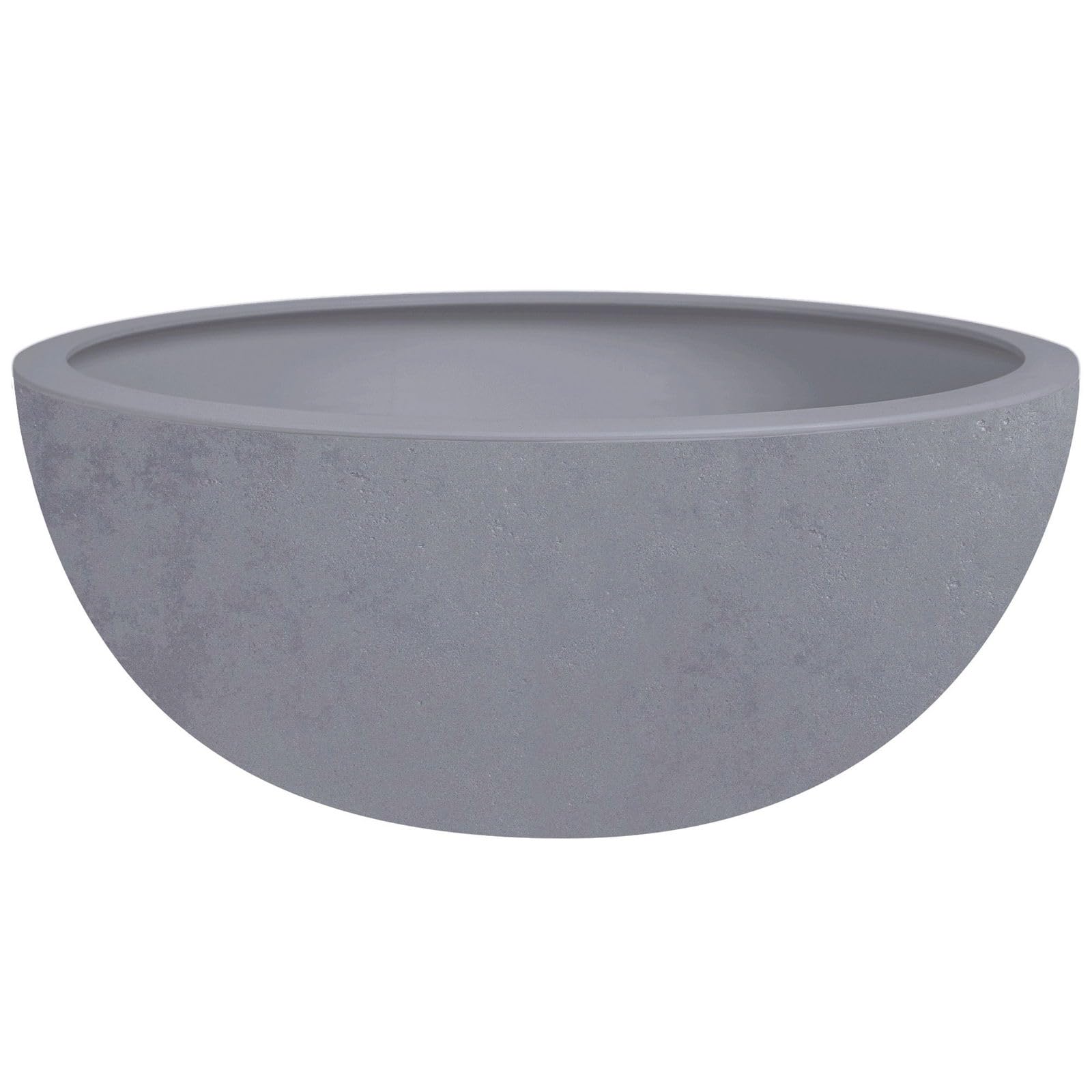 EDA - Vasque Basalt'Up 40 cm - 14,9 L - Décor Imitation Béton - Ø 40 x H.16,5 cm - Gris béton