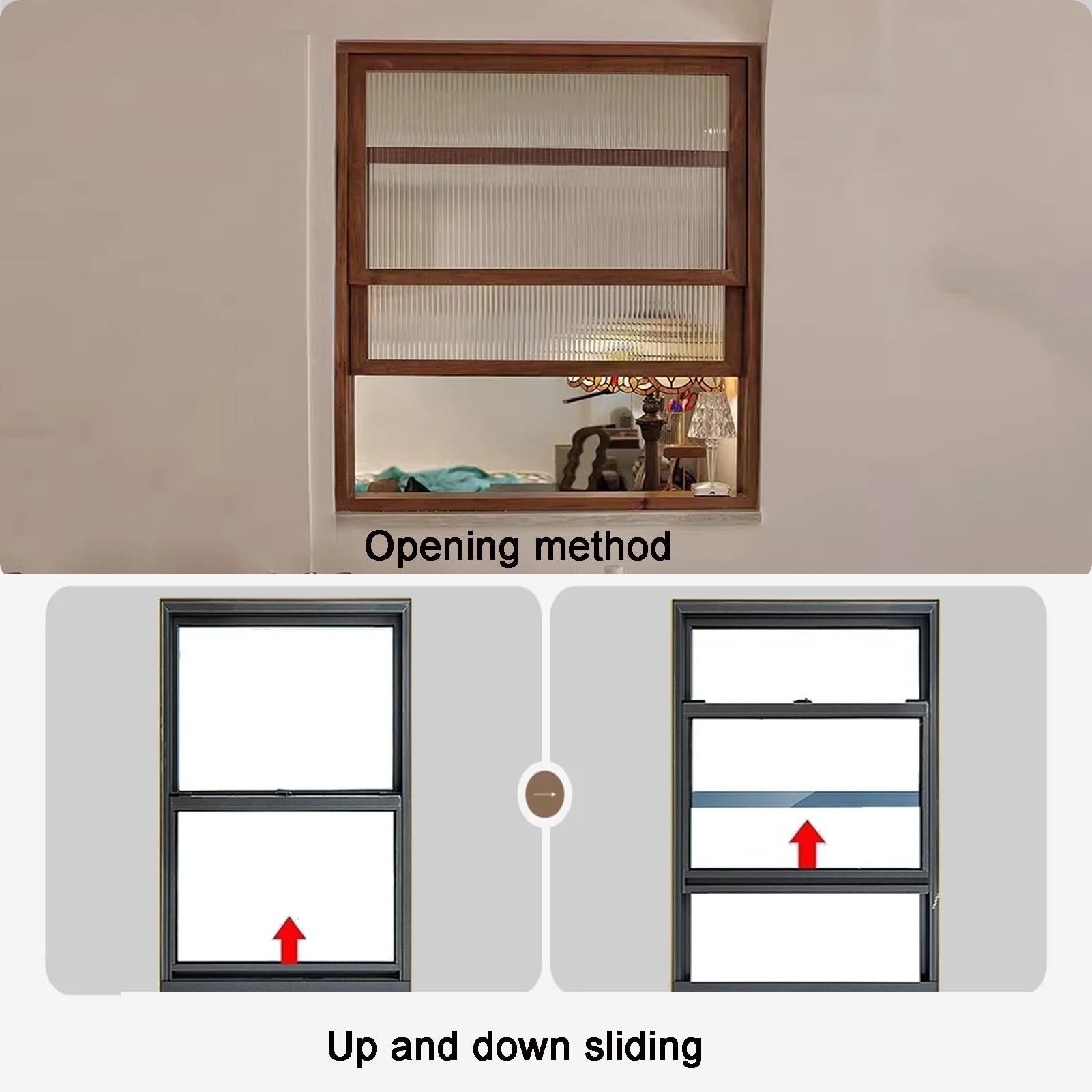 Puerta corredera de madera maciza con rejilla templada con montaje en F, ideal para tiendas y tiendas de conveniencia, exhibición de té con leche, 90 x 110 cm, solución duradera y elegante para