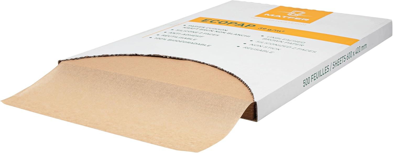 Matfer Bourgeat Ecopap Nonstick Baking Paper, 23 3/4"x15 3/4"