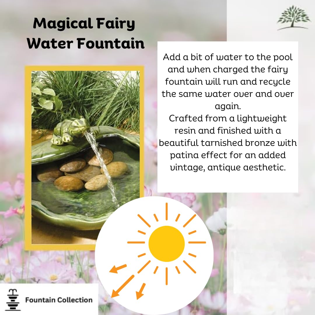 Garden Mile fontana solare fontana magica fontana vaso acqua caratteristica giardino solare statua ornamento cascata decorativo esterno patio cascata