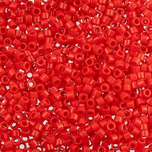 Miyuki Delica 11/0 Red 250gms Bag of Japanese Glass Beads Bulk Bag of Japanese Glass Beads