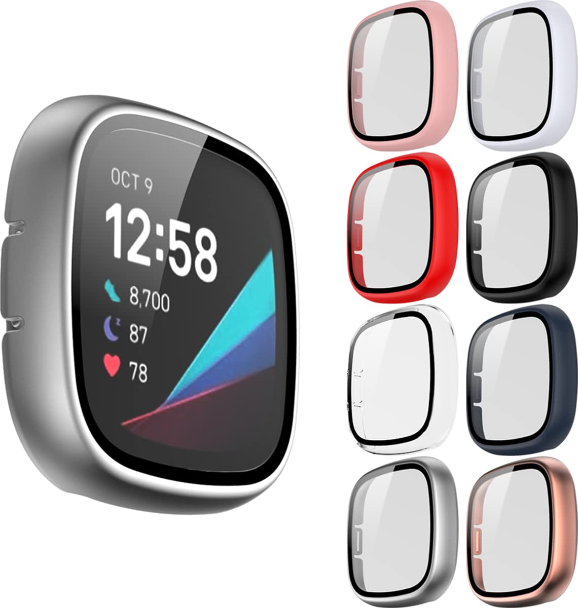 GIOPUEY Cover per Amazfit Balance, Pellicola Protettiva Vetro + Cornice in Plastica Rigida, Amazfit Balance Custodia - Green